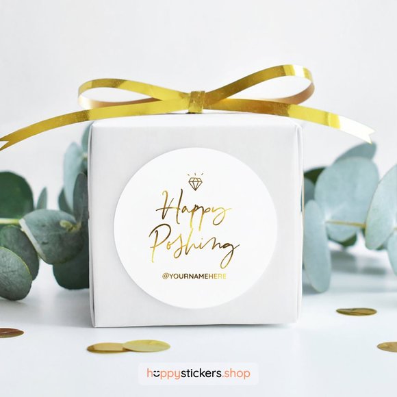 Happy Poshing Stickers & Labels with your custom text or name. - Picture 7 of 17